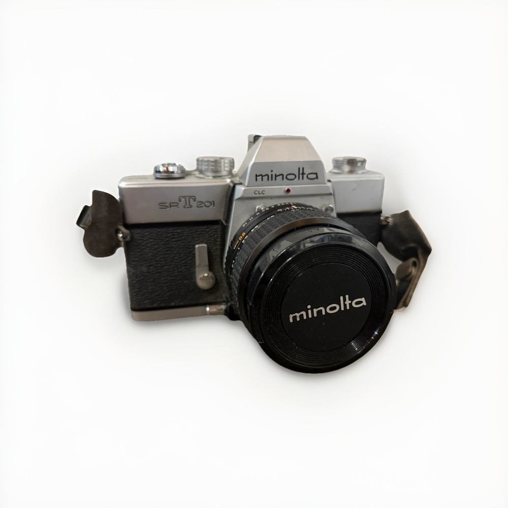 MINOLTA SR T-201-WITH 50MM F/1.7 ROKKOR-X LENS